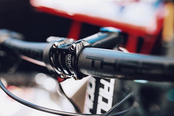 A close up of a Stem on a road bike